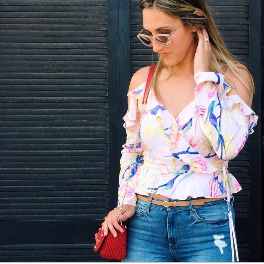 Cold shoulder blouse